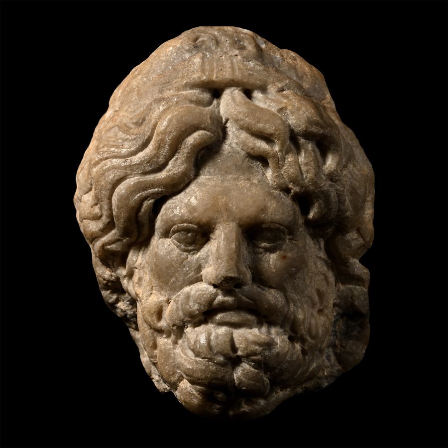 Roman Marble Head of Jupiter