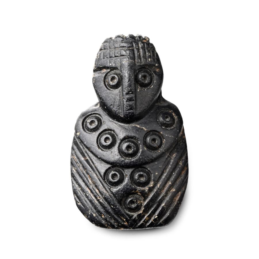 Western Asiatic Black Stone Idol