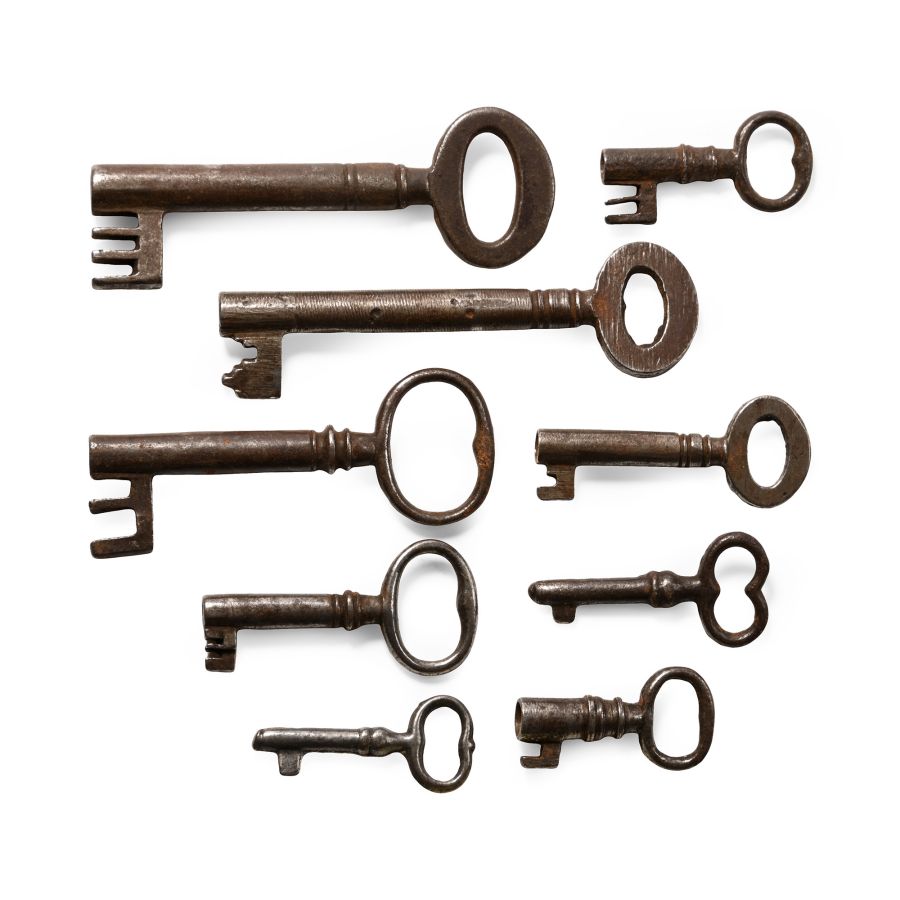 Post Medieval Casket and Other Key Collection