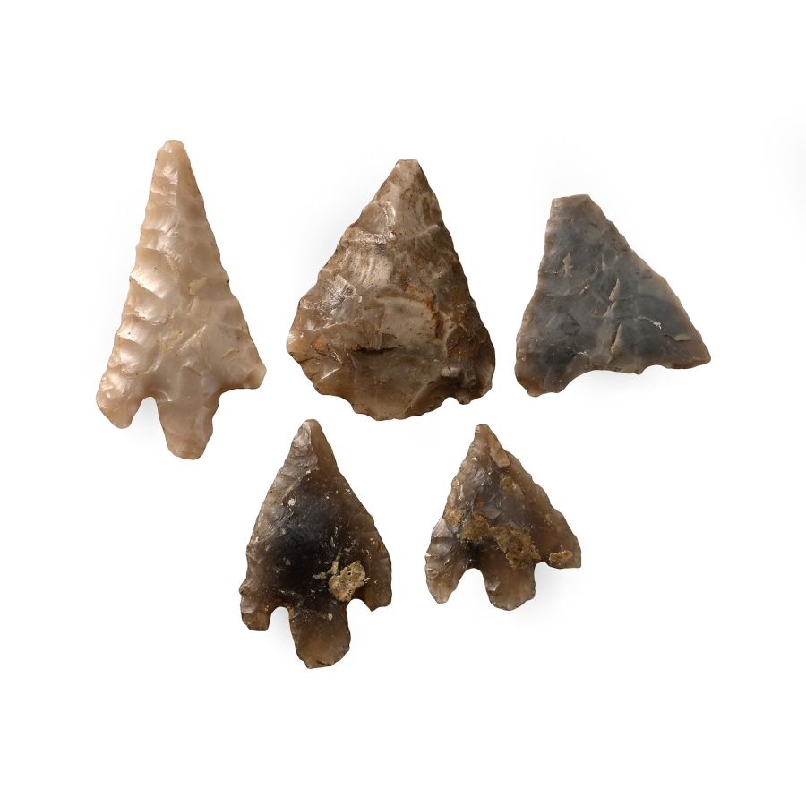 Farnham Stone Age Knapped Flint Arrowhead Collection