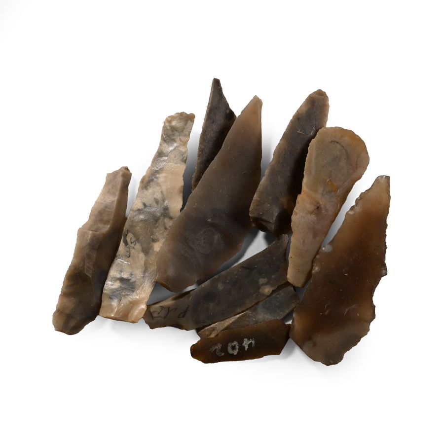 Farnham Stone Age Knapped Flint Blade Collection