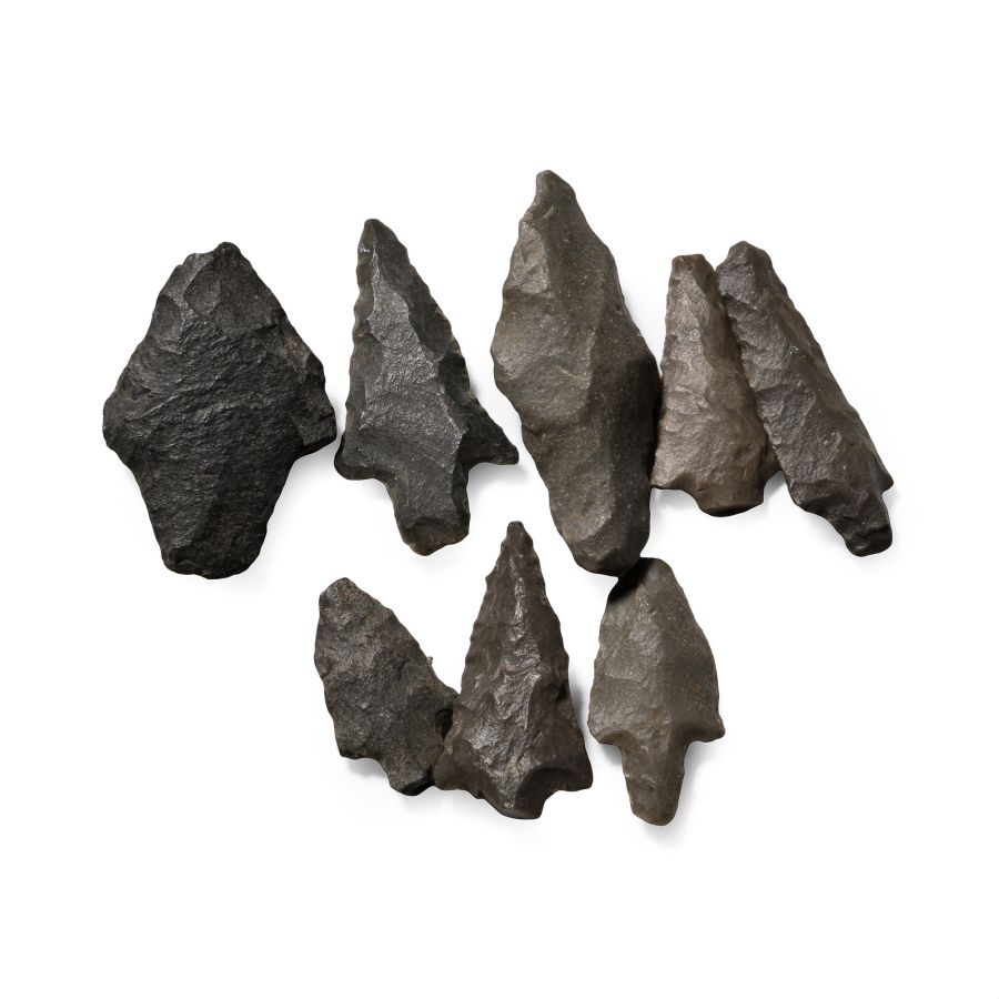 Stone Age Arrowhead Collection