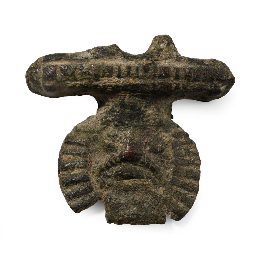 Roman Bronze Situla Mount with Gorgoneion
