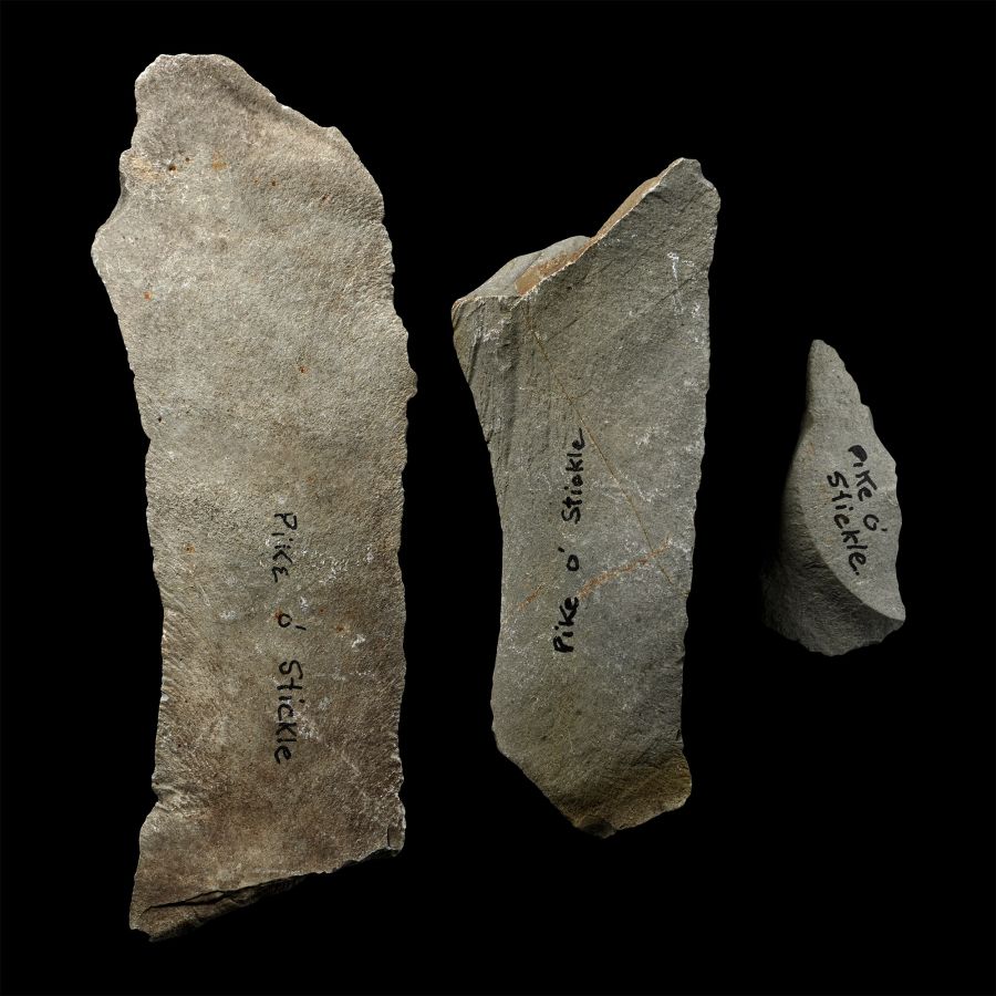 Stone Age Sickle Blade Group Each Marked 'Pike O' Stickle'