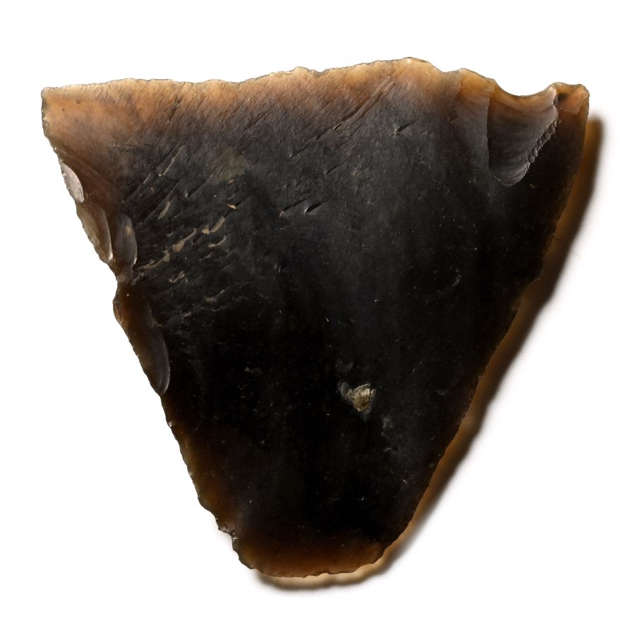 Farnham Stone Age Knapped Flint Tranchet Arrowhead