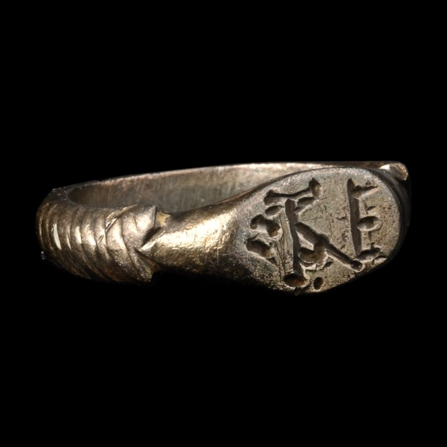 Byzantine Silver Ring with Monogram