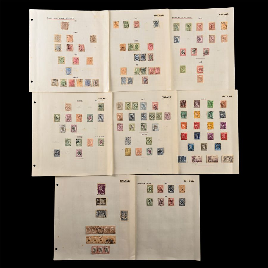 Finland (Suomi) Stamp Album Page Group