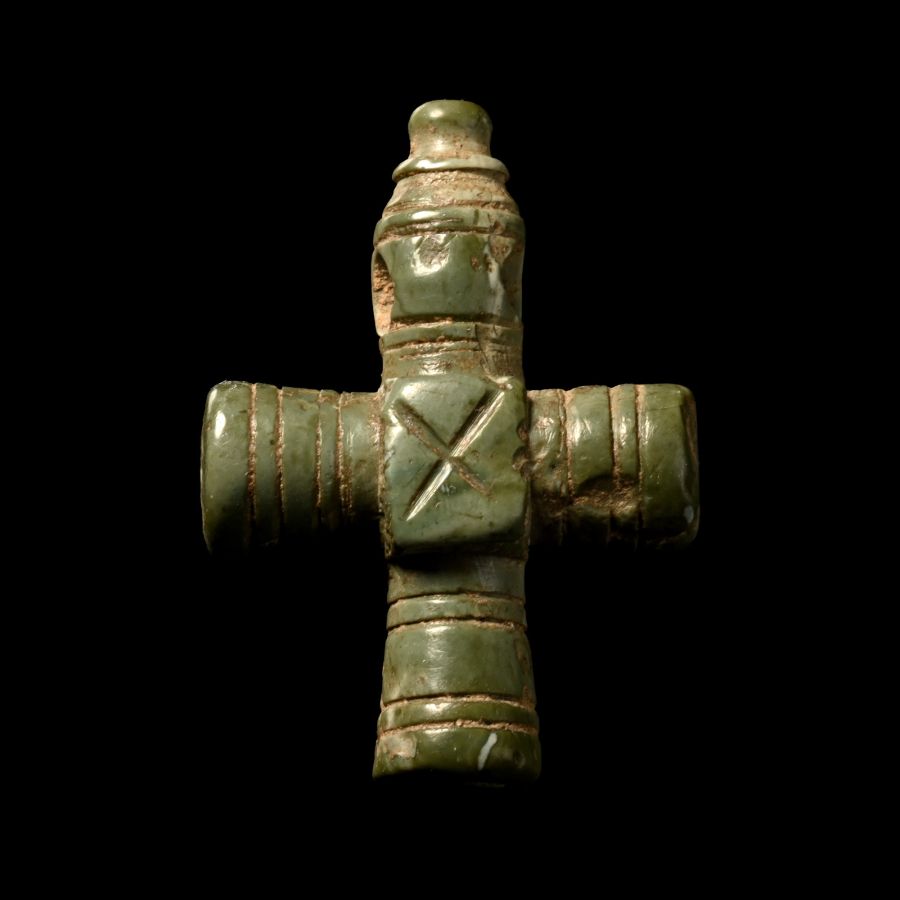 Byzantine Stone Cross Pendant