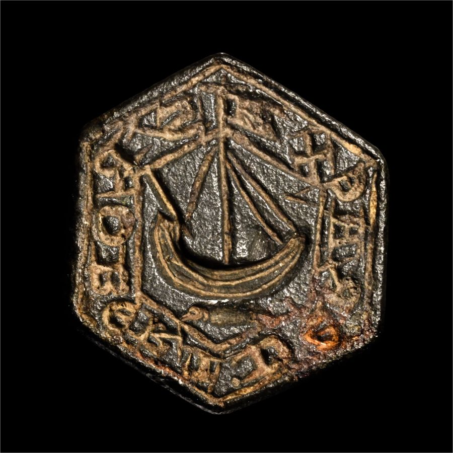 Medieval Bronze Seal Matrix for Robert De Rae