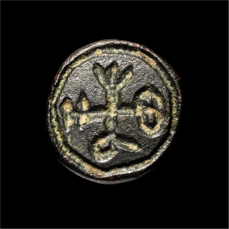 Byzantine Bronze Seal Matrix with Monogram