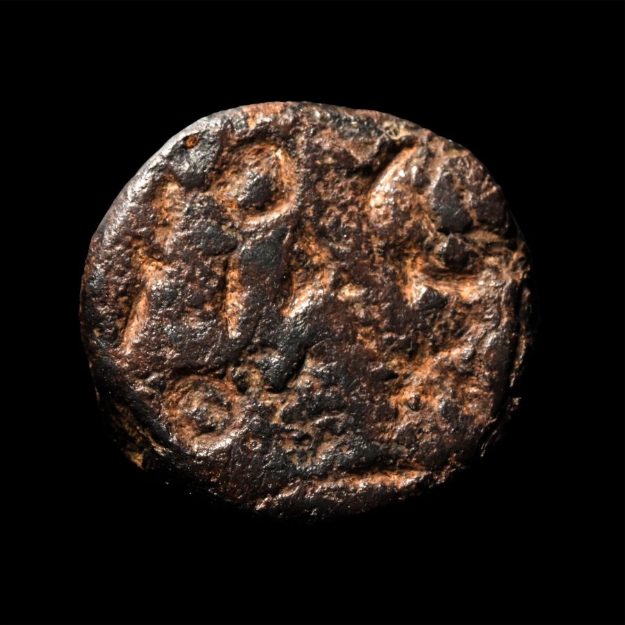 Byzantine Bronze Ring Bezel with Engraving