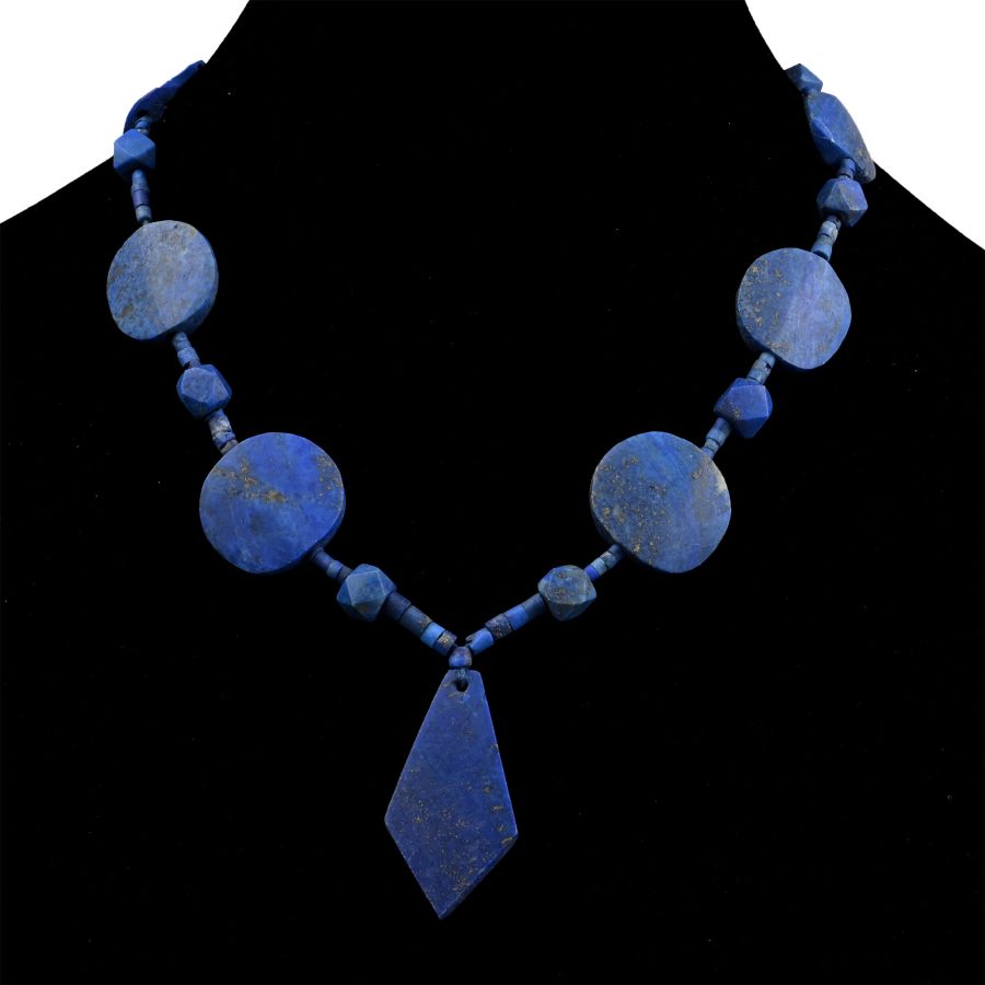 Lapis Lazuli Bead Necklace String with Pendant