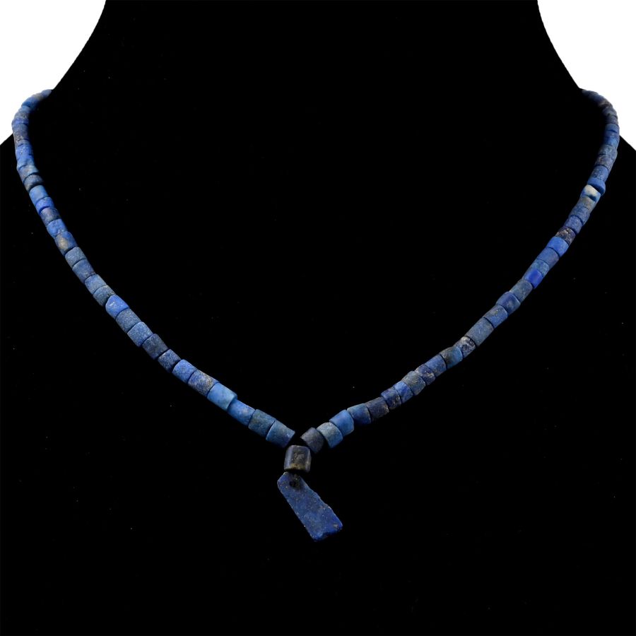 Lapis Lazuli Bead Necklace String with Pendant