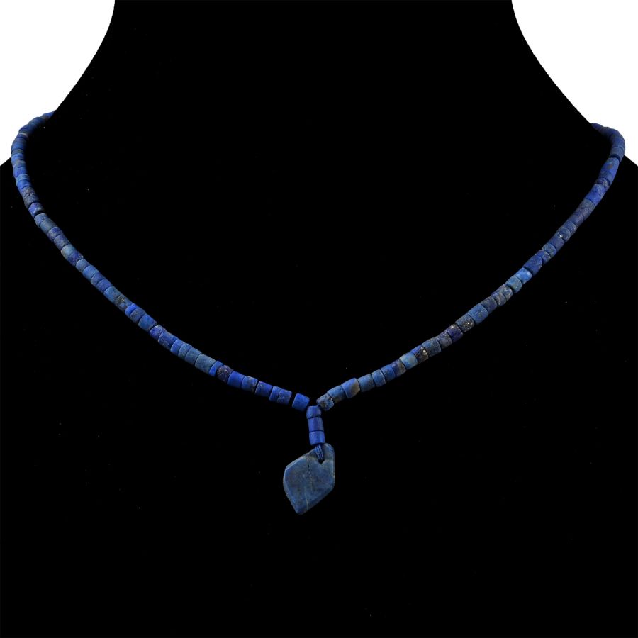 Lapis Lazuli Bead Necklace String with Pendant