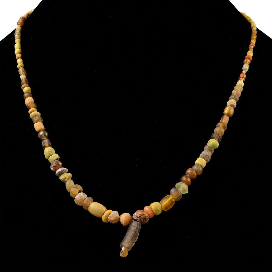 Roman and Other Yellow Glass Bead Necklace String