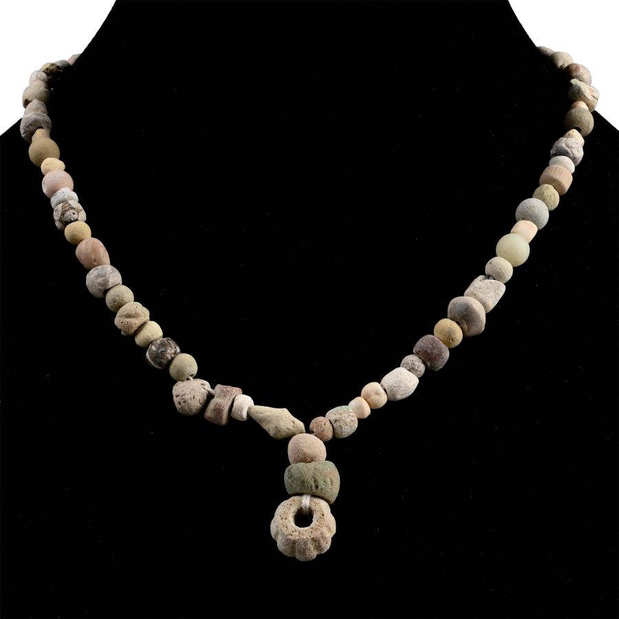 Roman and Other Mixed Faience Bead Necklace String