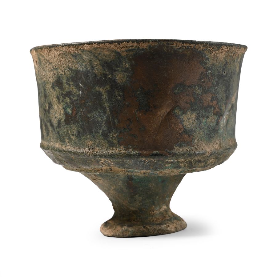 Western Asiatic Bronze Goblet with Triangular Decoration
