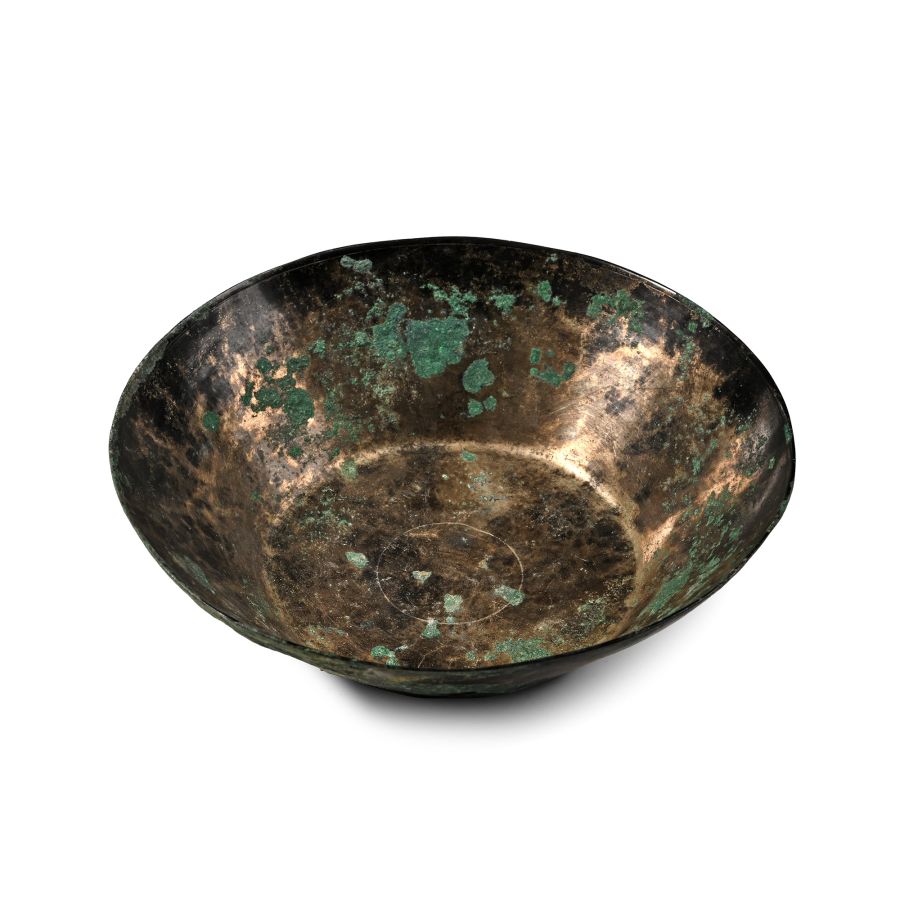 Sasanian Bronze Bowl with Concentric Circle
