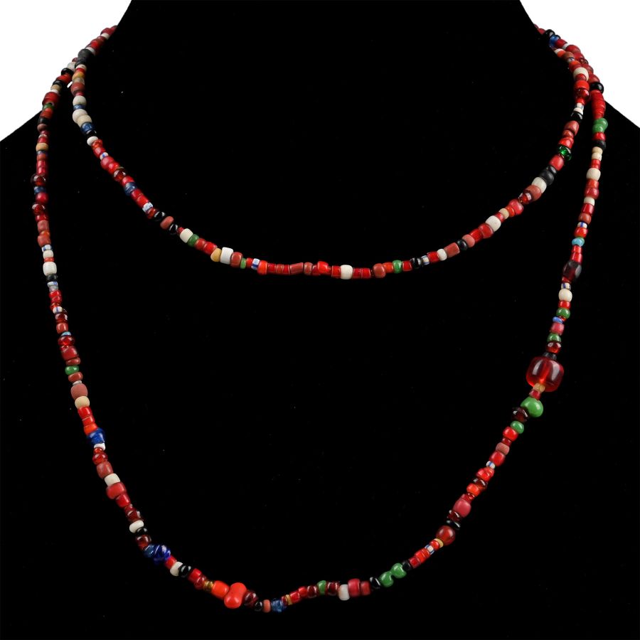 African White Heart Trade Beads