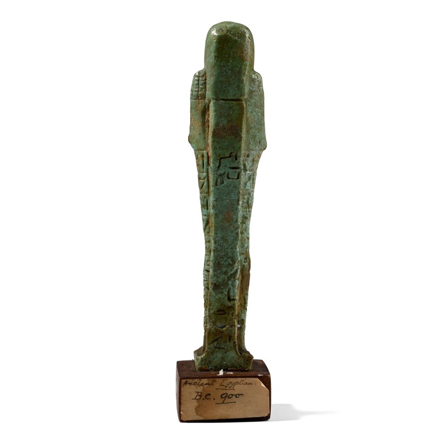 Egyptian Blue-Glazed Faience Shabti for Hornakht, Born of Nefertyti