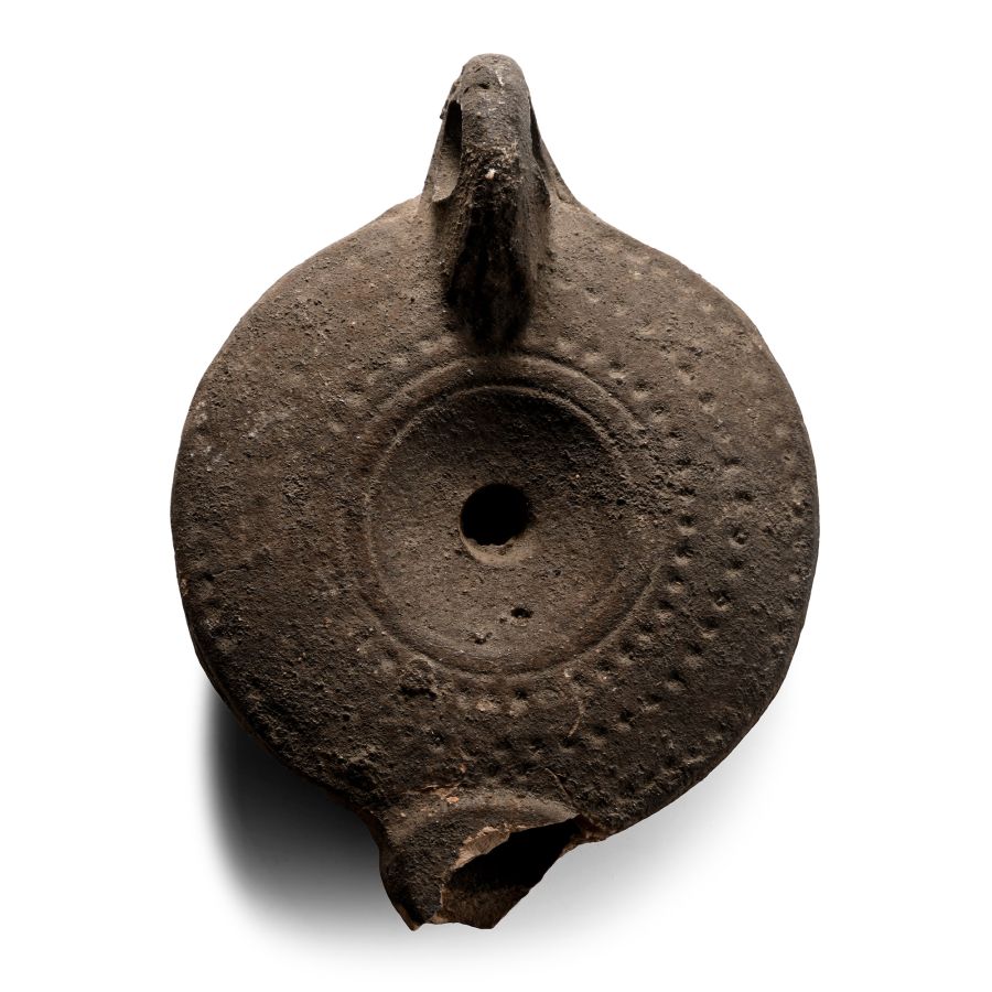 Romano-Egyptian Terracotta Toad Oil Lamp
