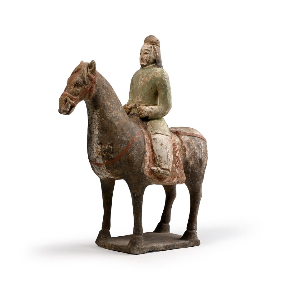 Chinese Tang Terracotta Horse and Rider
