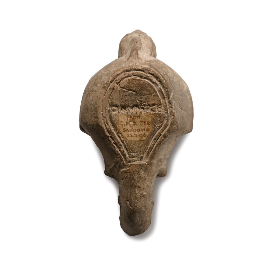 Roman Terracotta Mask Oil Lamp