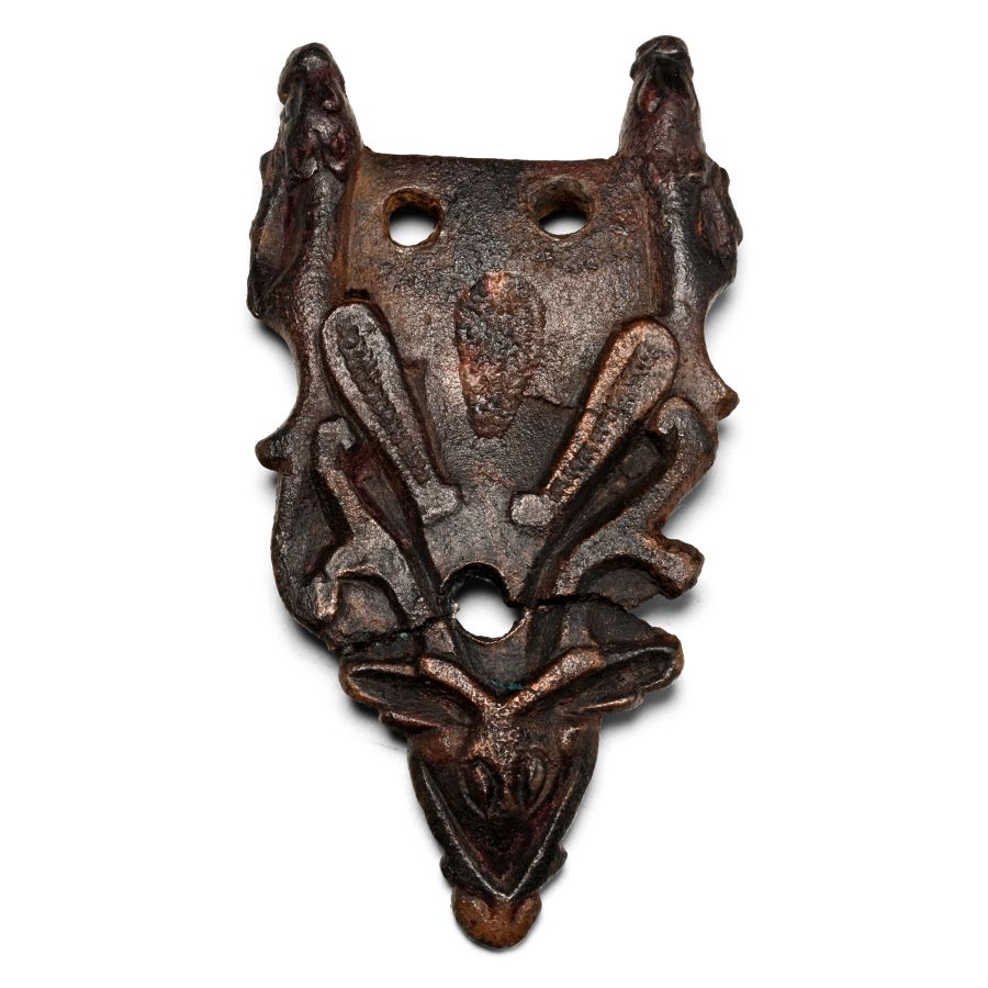 Anglo-Scandinavian Viking Bronze Stirrup Apex Mount