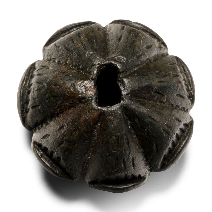 Medieval Bronze Ornate Dagger Pommel