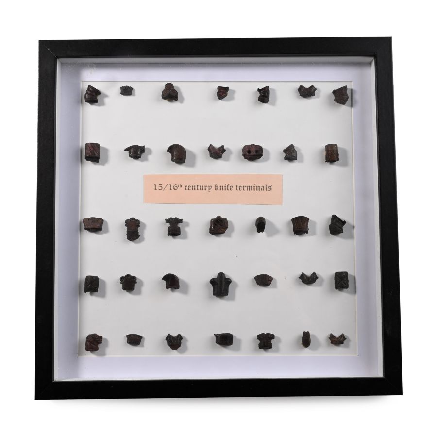 Medieval Bronze Knife Pommel Collection