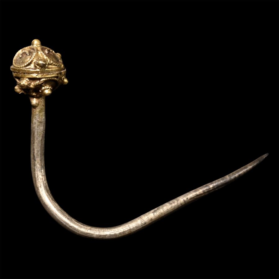 Tudor Silver-Gilt Ball-Headed Dress Pin