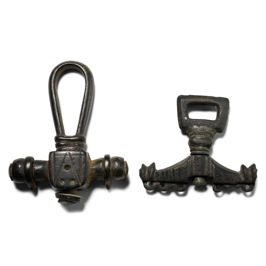 Medieval Bronze Purse Bar Group