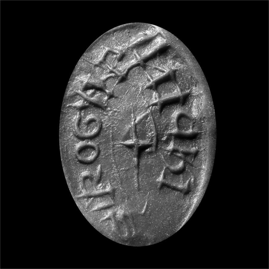 Medieval Lead Seal Matrix of Roger Son of John