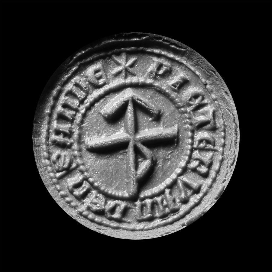 Medieval Bronze Seal Matrix of Pieter Van Den Sanne