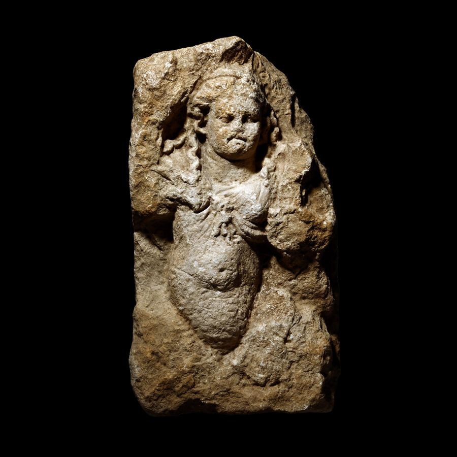 Large Roman Marble Relief with Triton