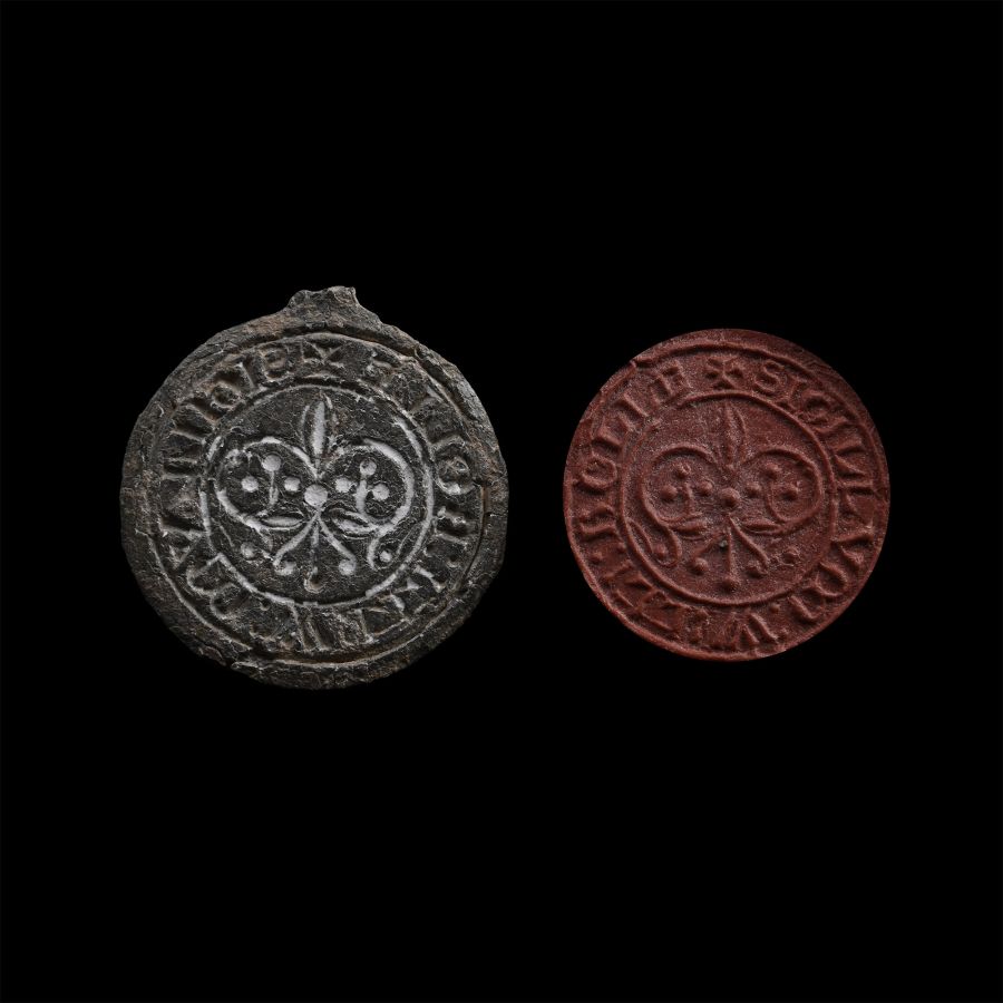 Large Medieval Lead Seal Matrix for William Rolle