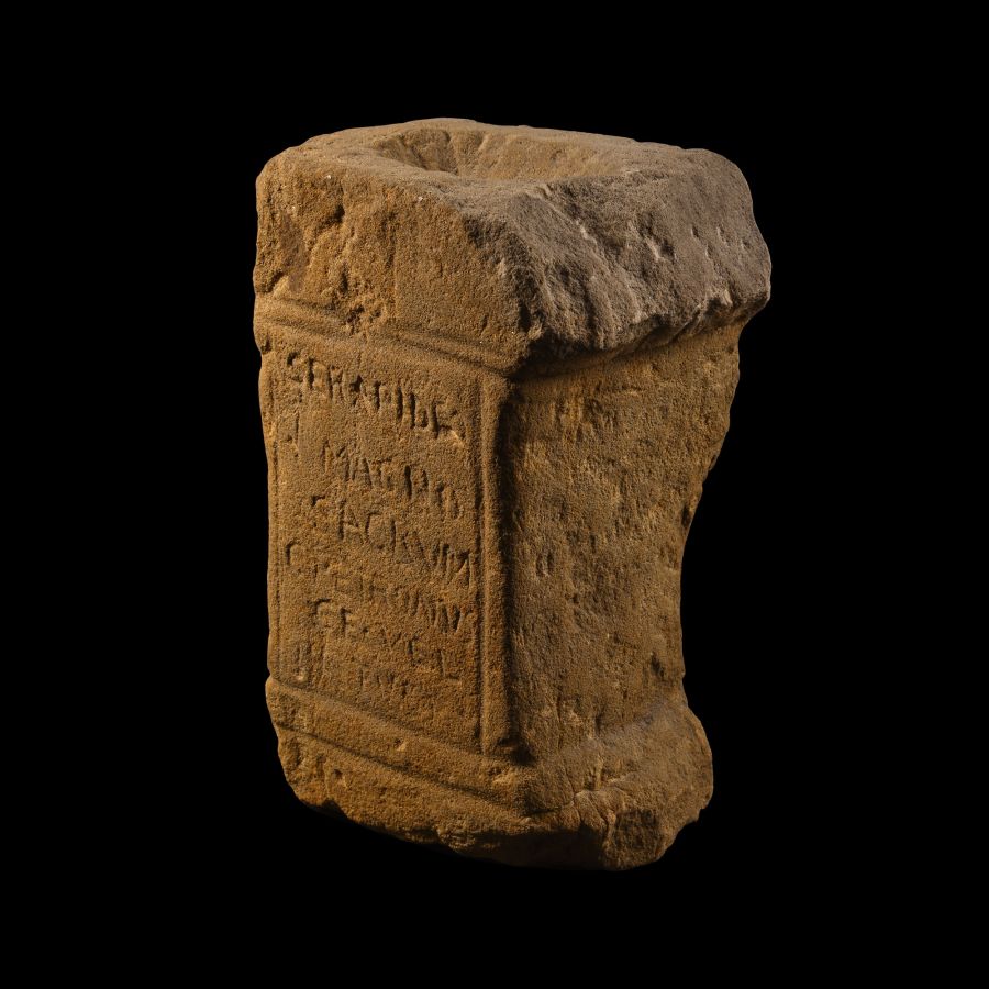 Roman Sandstone Altar for the God Serapis by Gaius Petronius Paetus