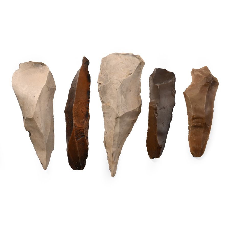 Egyptian Stone Age Knapped Knife Blades from Thebes