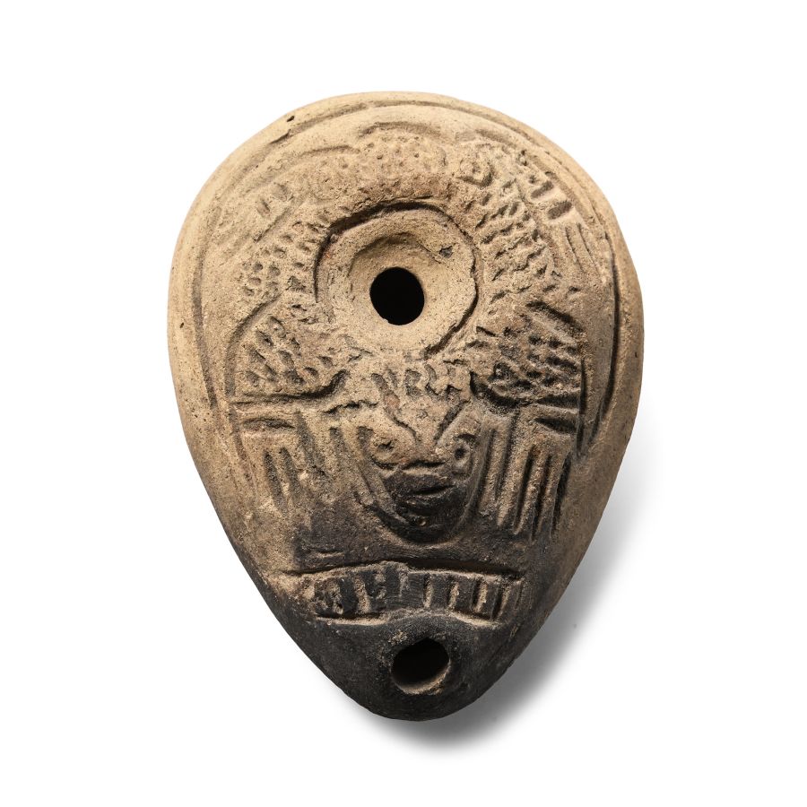 Romano-Egyptian Terracotta Frog Oil Lamp