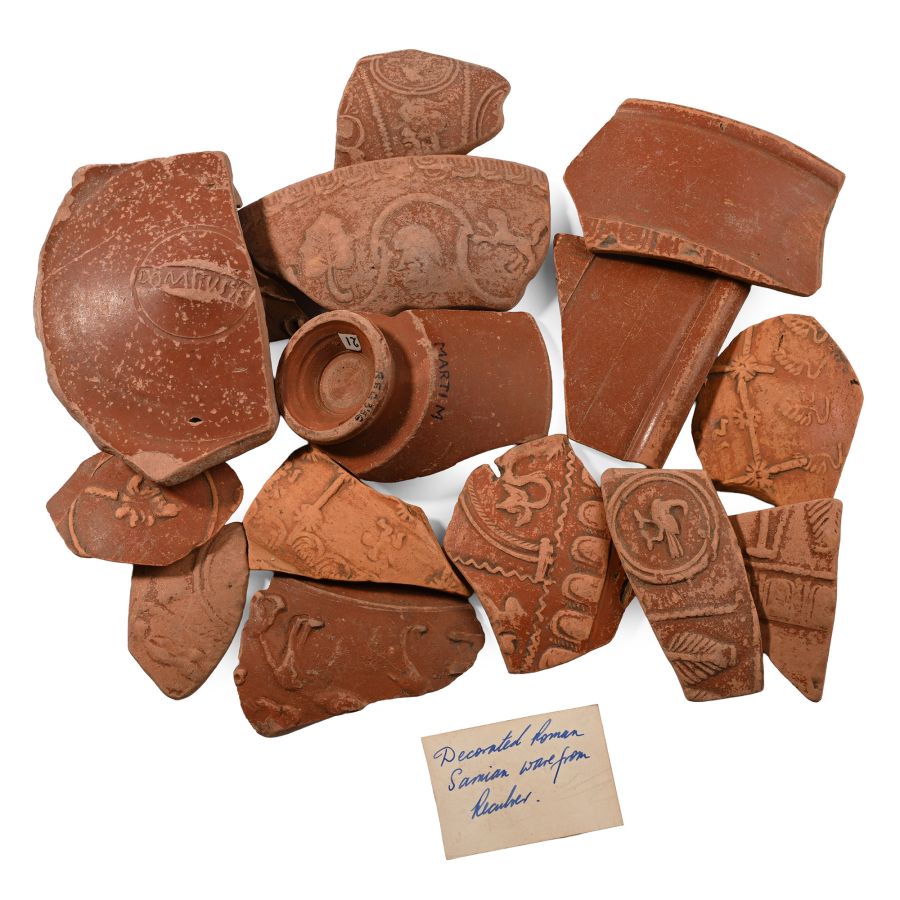 'Reculver Fort' Roman Redware Bowl Fragment Group