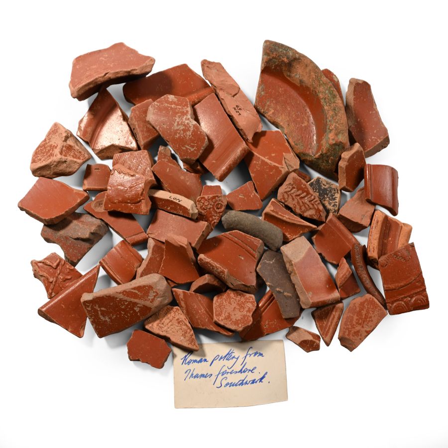 'London' Roman Redware Bowl Fragment Group