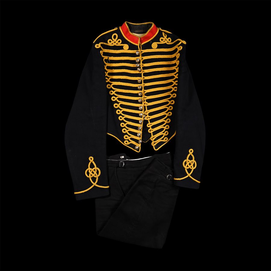 Men's Military Hussar Officer's Uniform Jacket and Trousers