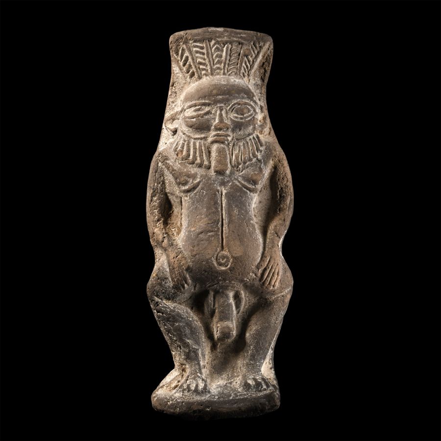 Egyptian Style Terracotta Bes Figure