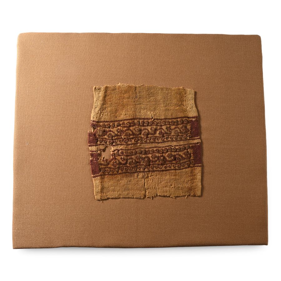 Egyptian Mounted Coptic Textile Fragment of a Pair of Segmenta