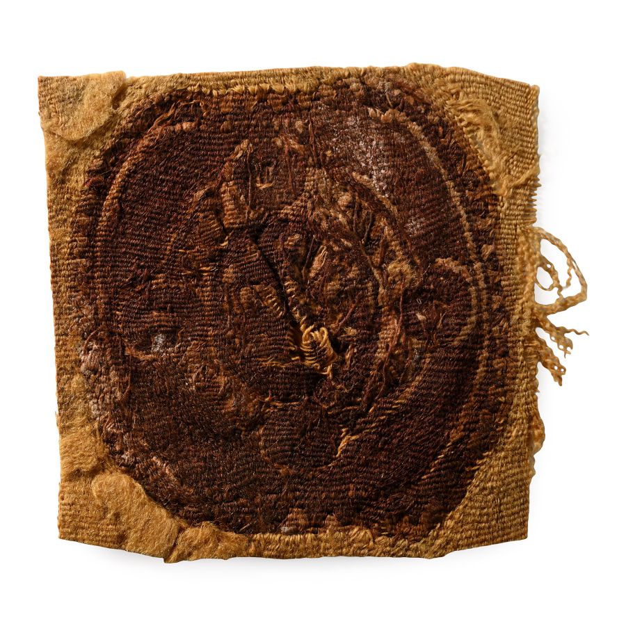 Egyptian Coptic Textile Fragment of an Orbiculus from a Tunic