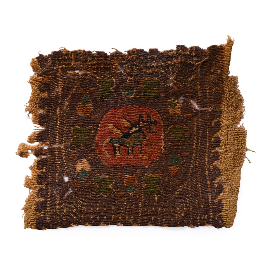 Egyptian Coptic Textile Fragment of a Tunic Tablion with Pegasus