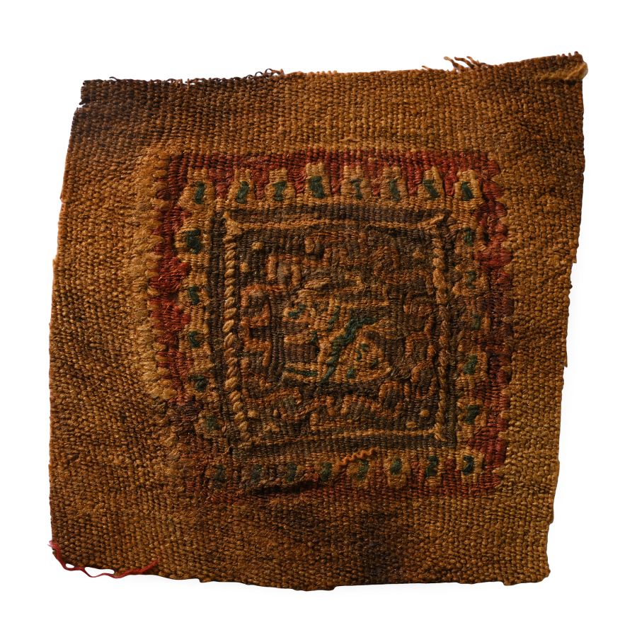 Egyptian Coptic Textile Fragment of a Tunic Tablion with Hare