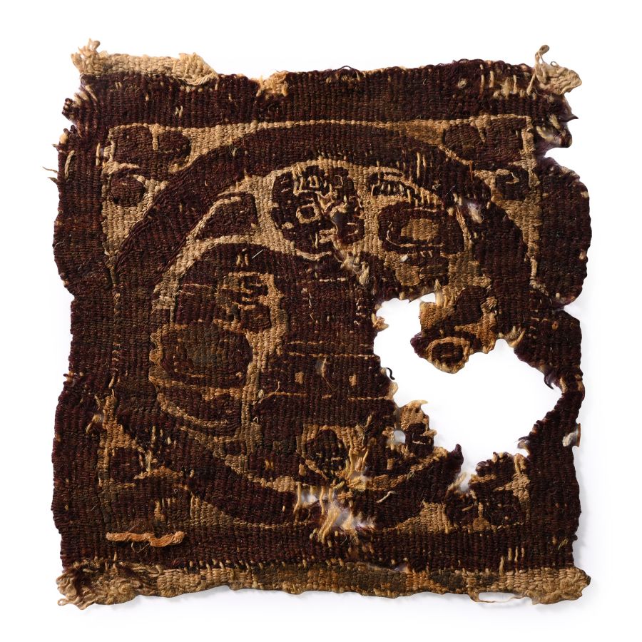 Egyptian Coptic Tunic Tablion Textile Fragment with Image of a Servant