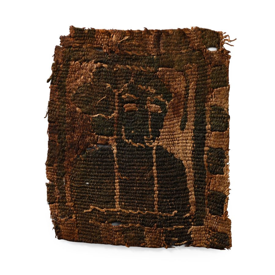 Egyptian Coptic Textile Fragment of a Tablion from a Tunic with Facing Bust
