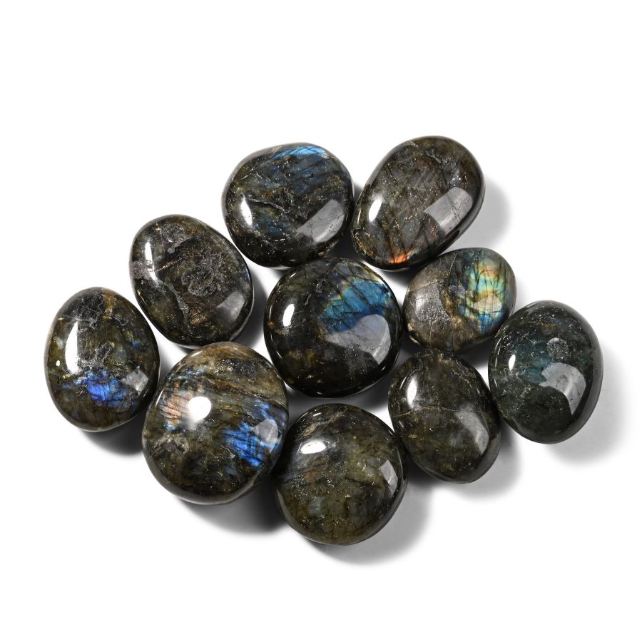 Large Labradorite Polished Pebble Collection
